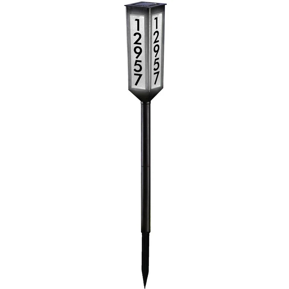 Address Stake Solar Automatic LED Four-Sided Adjustable Height