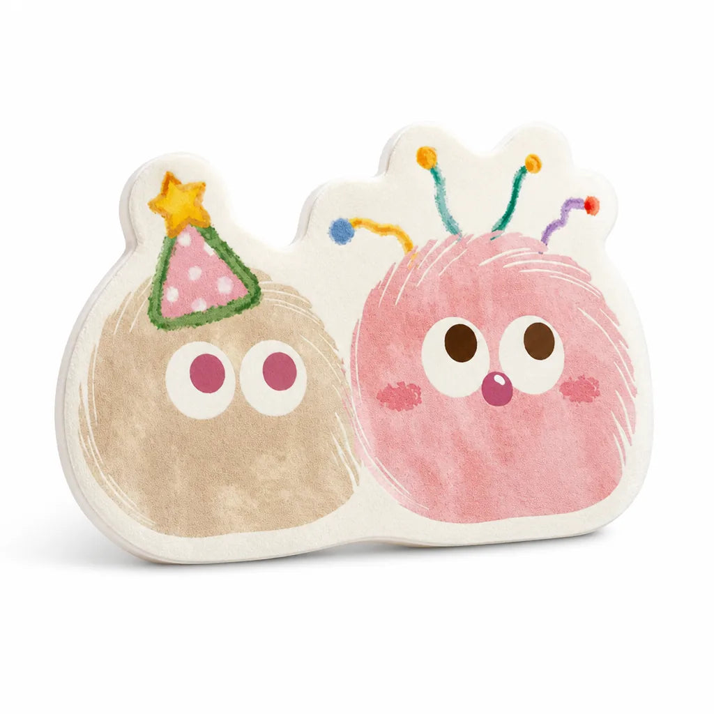 Bath Mat Plush Cartoon Design Non-Slip & Machine Washable