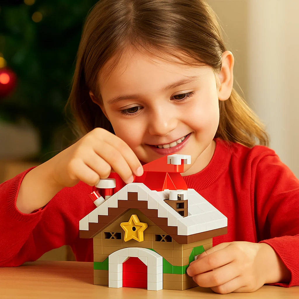 Building Block Set Interlocking Reusable Illustrated Instructions