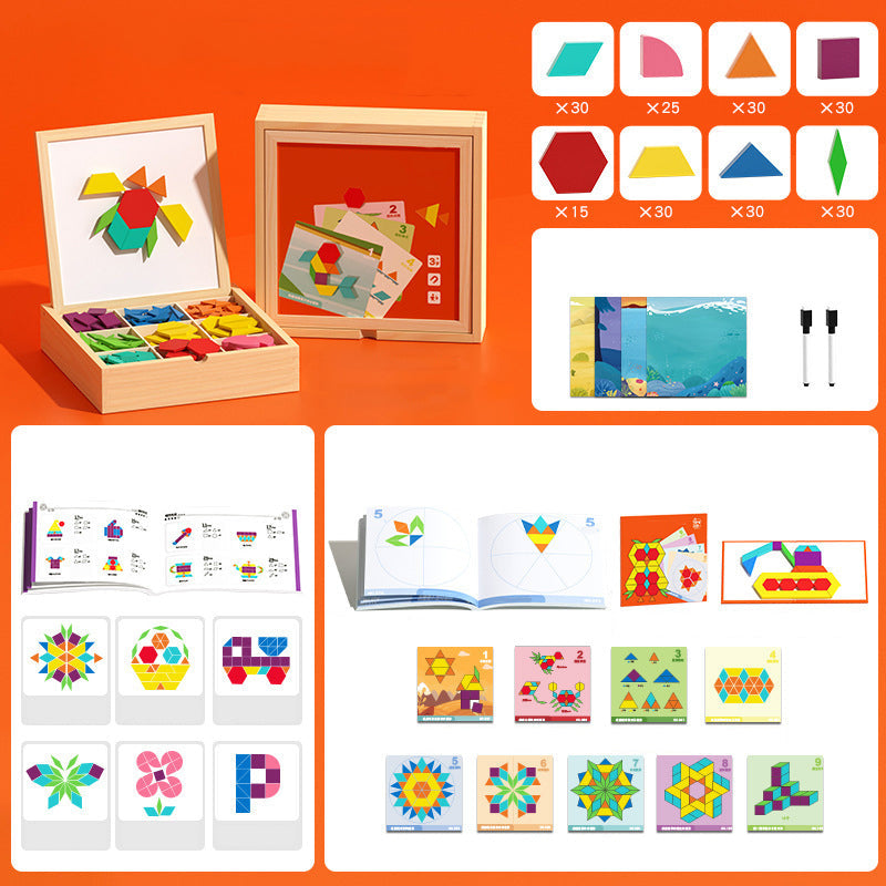 Building Block Set Magnetic Wooden Storage Box