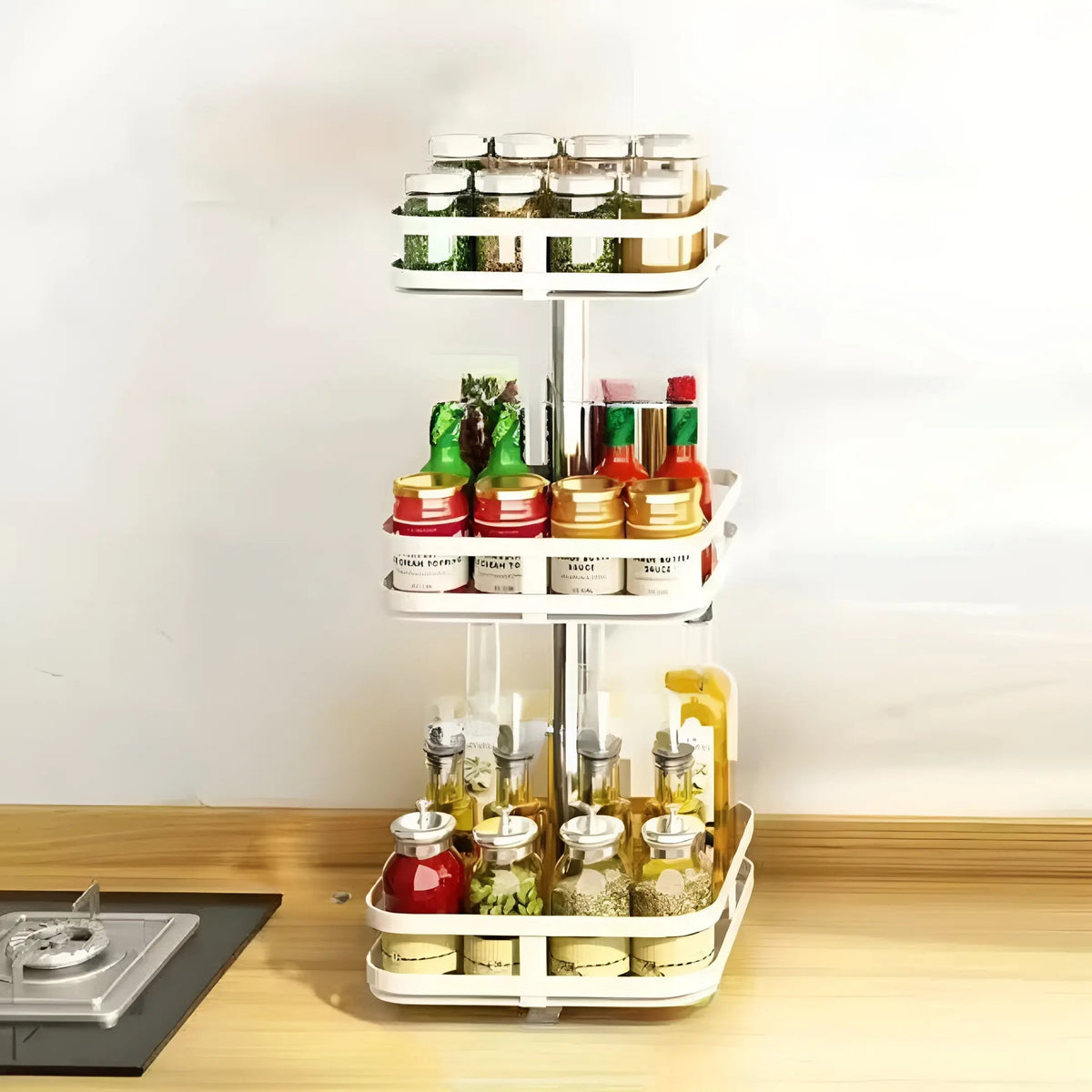 Cabinet Turntable 360° Rotating Sturdy Metal Space-Saving