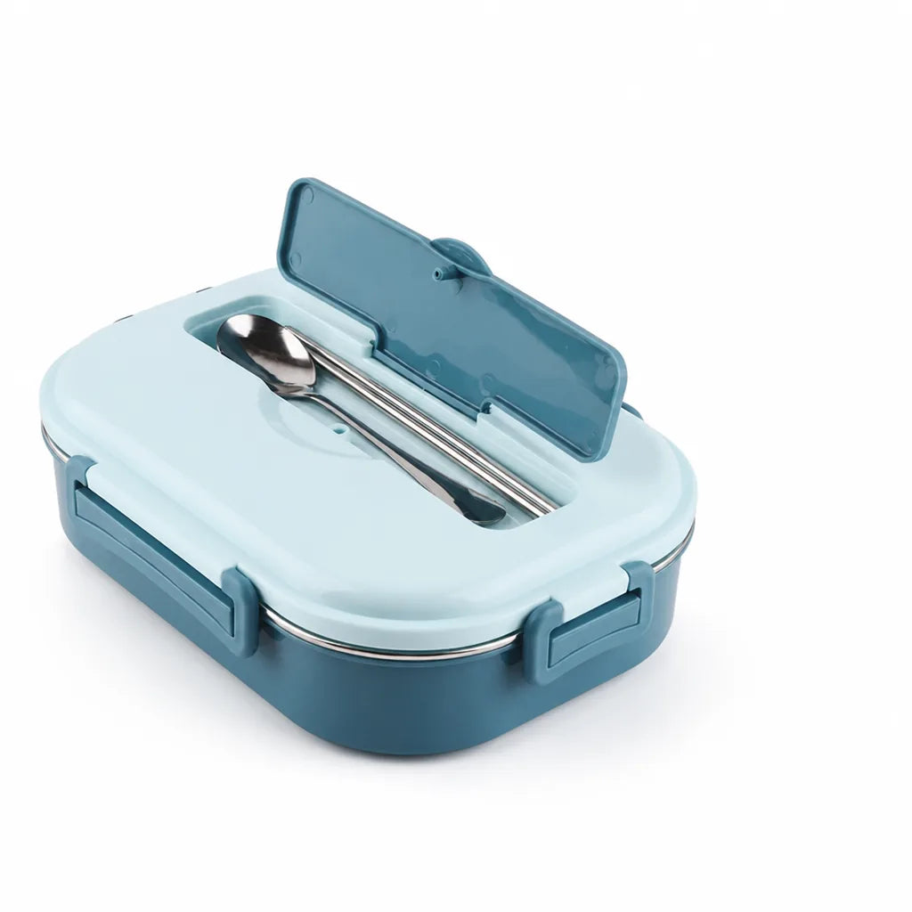 Divided Stainless Steel Bento Lunch Box (4-Compartment)