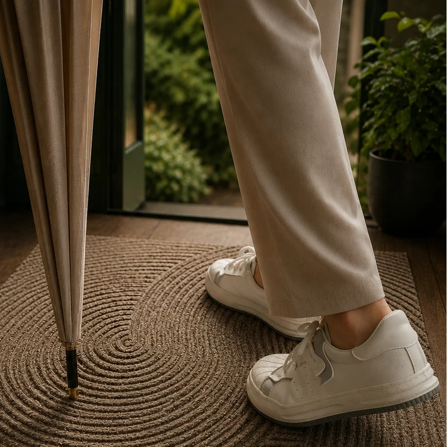 Doormat Indoor Outdoor 3D Groove Non-Slip TPR Backing