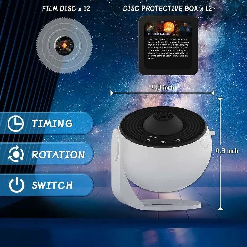 Galaxy Projector Rotating 12 Interchangeable Discs