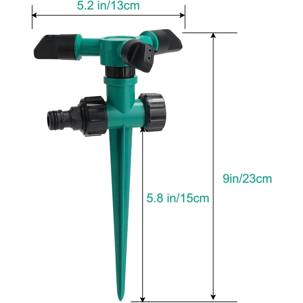 Garden Sprinkler Set 360 Degree Rotation Adjustable Nozzles Quick-Connect