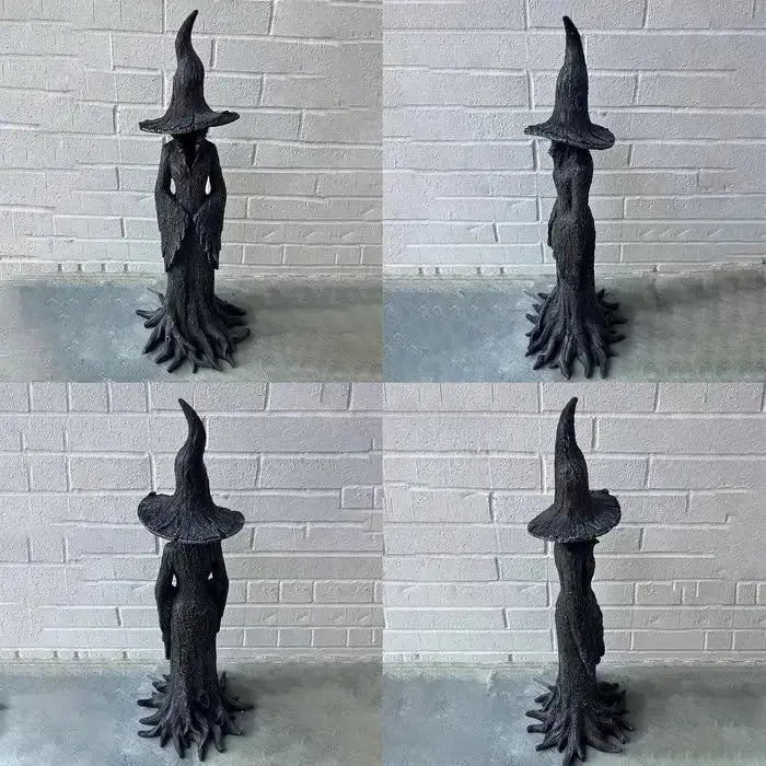 Garden Statue Witch Hand-Painted Weatherproof Resin