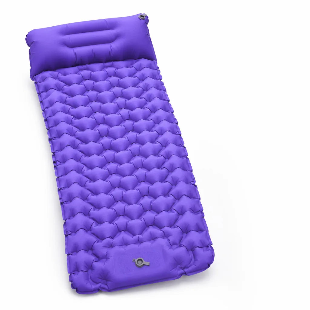 Integrated Foot Pump With Built-In Pillow Inflatable Camping Mattress