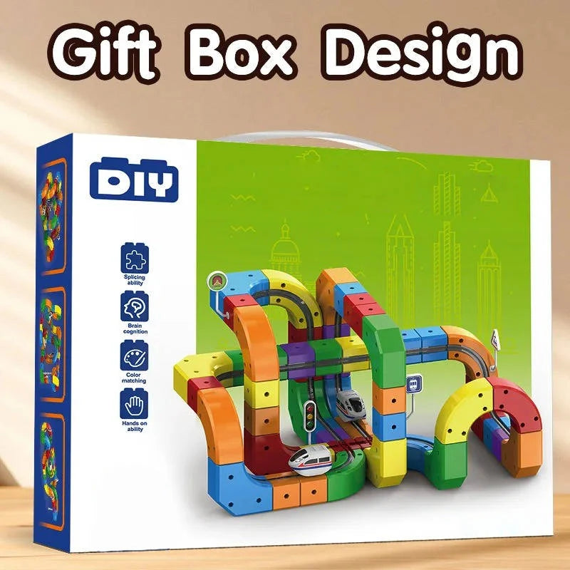Kids Train Set Motorized Magnetic Flexible Track