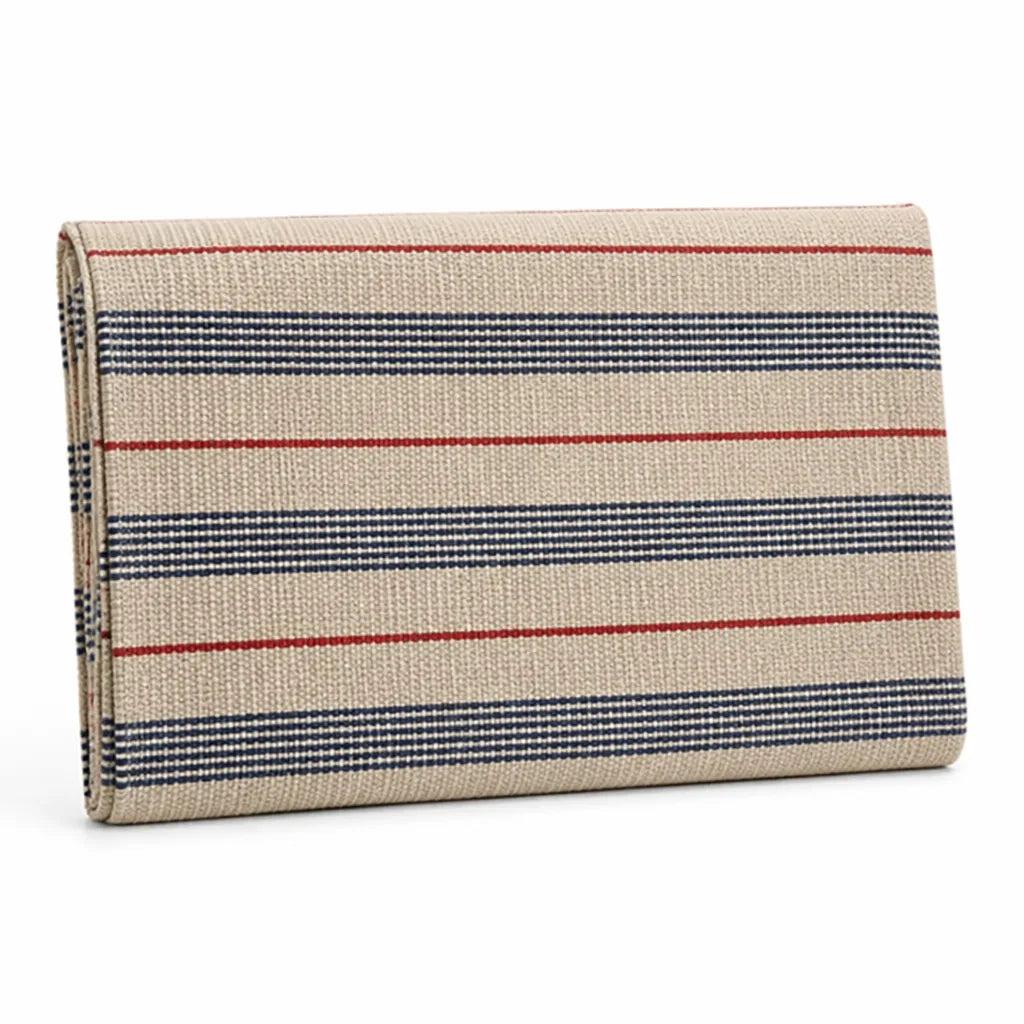 Large Rug Flat-Woven Check Pattern Non-Slip Backing