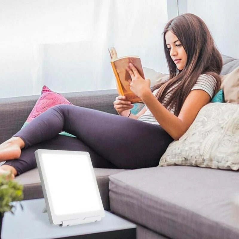 Light Therapy Lamp Dual Brightness Adjustable Tilt USB-Powered
