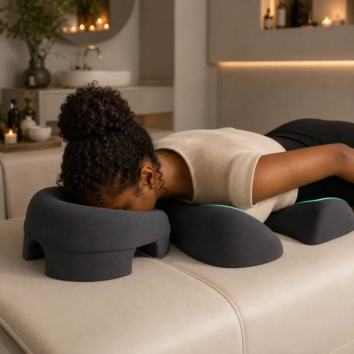 Massage Face Cradle Pillow Set Contoured Foam Washable Covers