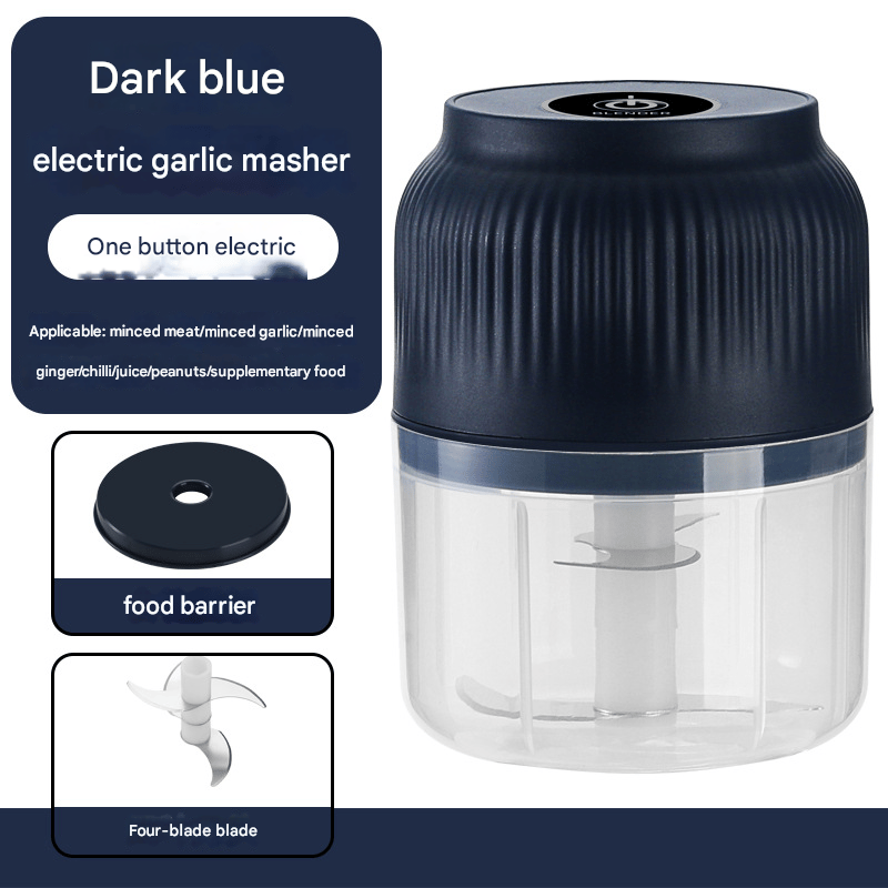 Mini Electric Chopper One-Button 4 Stainless Steel Blades