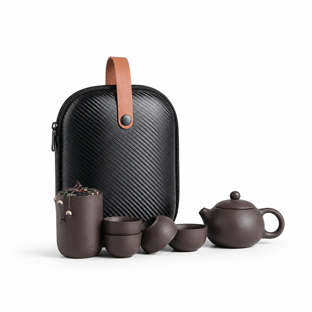 Minimalist Purple Clay Tea Set (Set of 6)