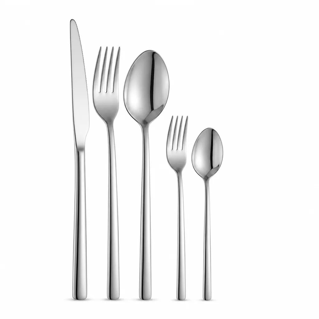 Mirror-Polished Finish Stainless Steel Cutlery Set (Set of 6)