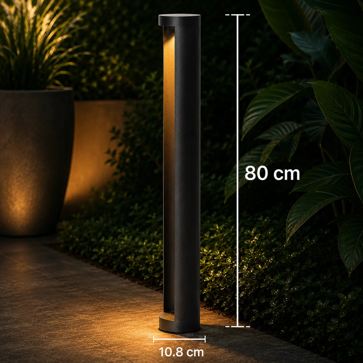 Outdoor Bollard Light Integrated LED Frosted Diffuser IP65