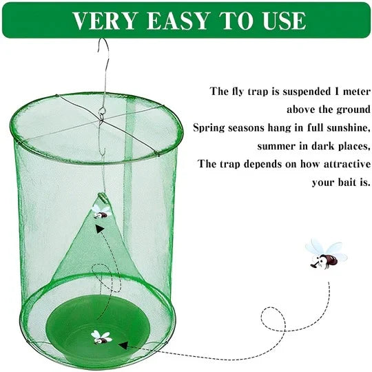 Outdoor Fly Trap Hanging Extended Capacity Low-Odor
