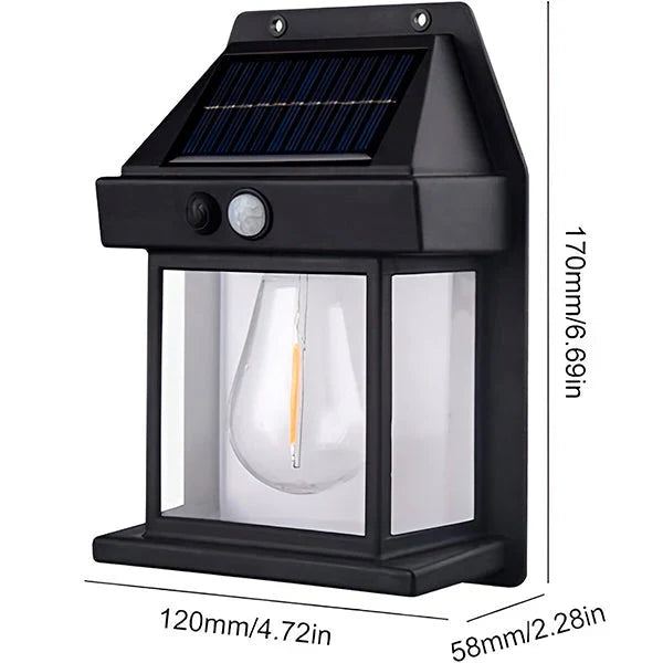 Outdoor Motion Sensor Light Solar Rechargeable Warm White Weather-Resistant