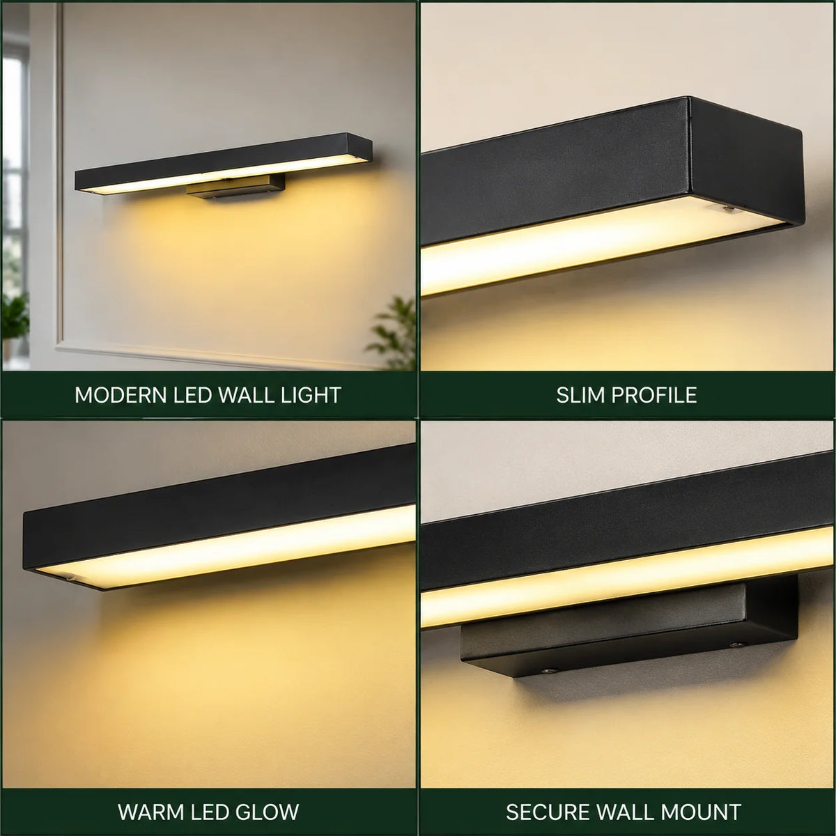 Outdoor Wall Light Motion Sensor Hardwired Warm 3000K LED