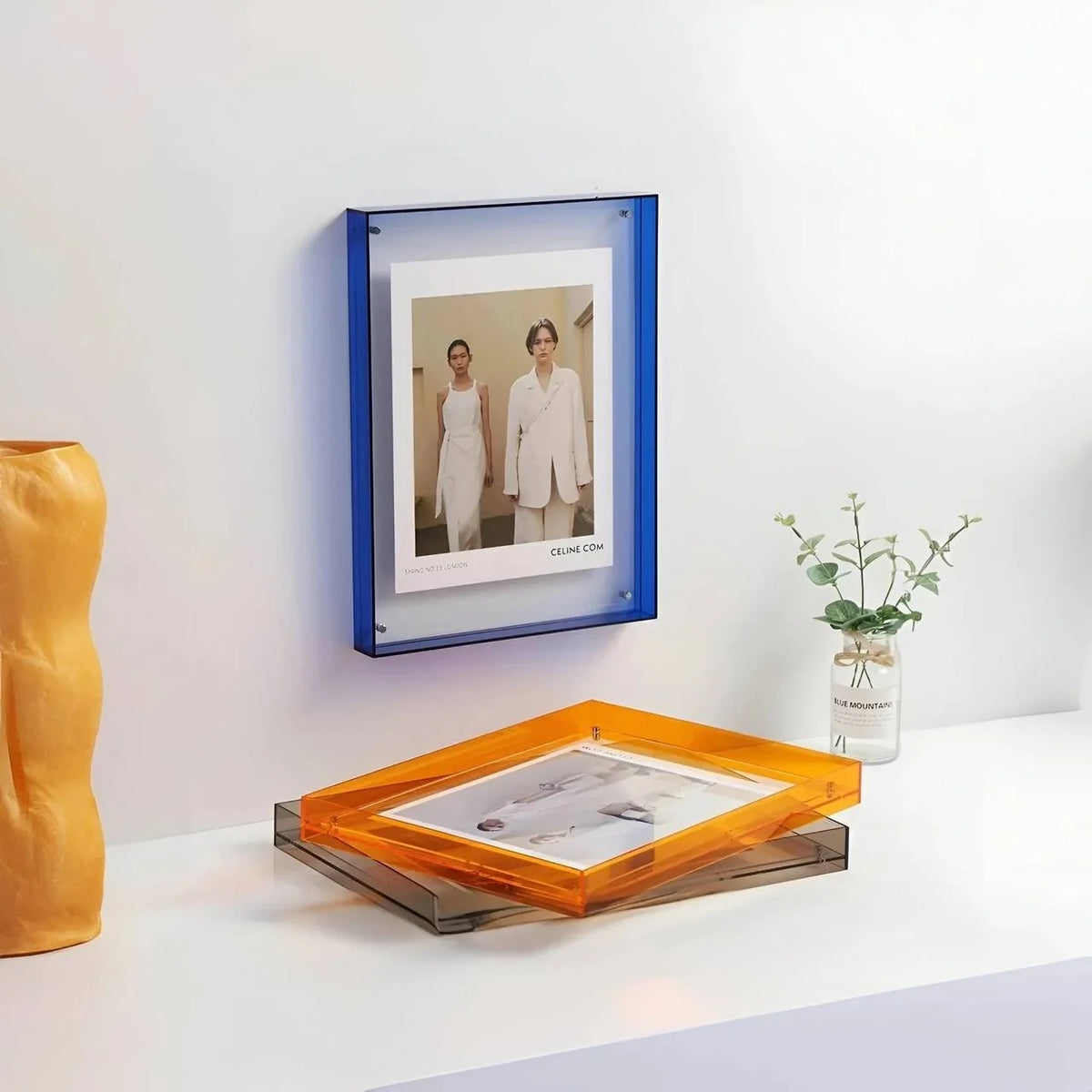 Picture Frame Clear Acrylic Fits A4 Easy To Hang