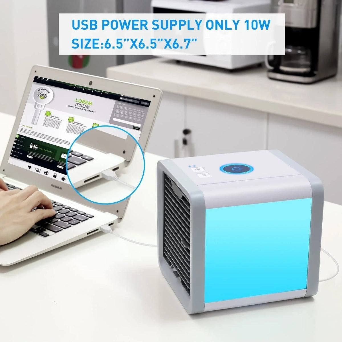 Portable Air Cooler Humidifier & Purifier Washable Filter