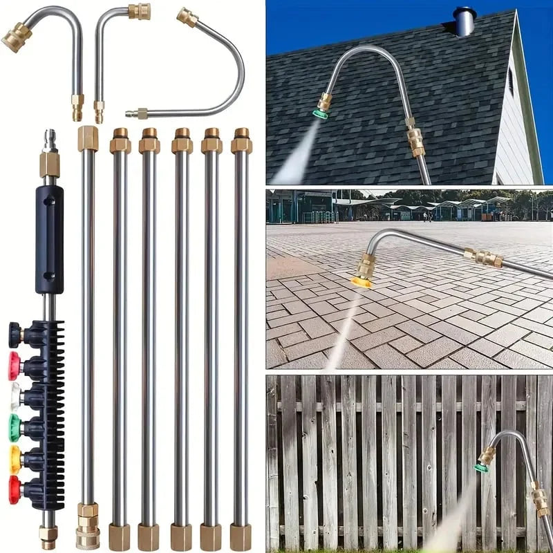 Pressure Washer Wand Telescoping Brass & Stainless 4000 PSI