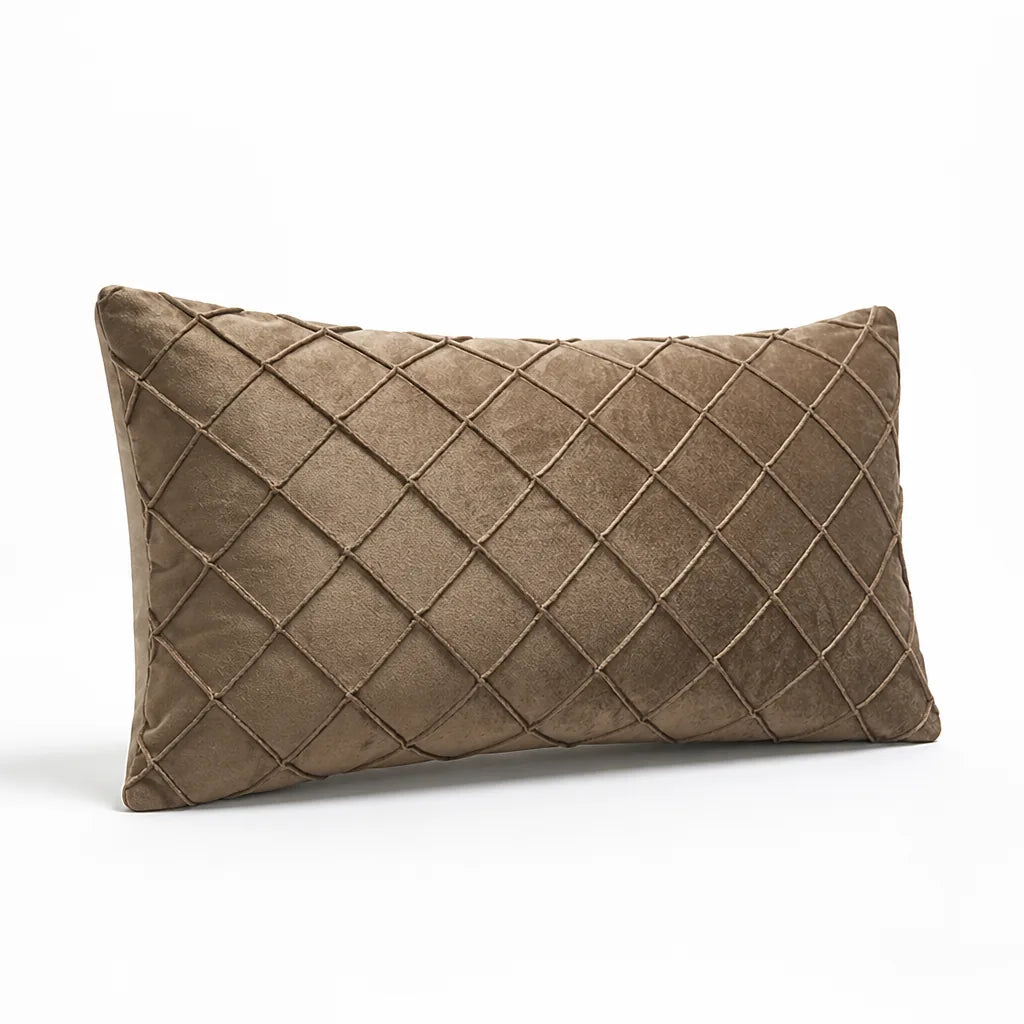 Rectangular Textured Velvet Throw Pillow