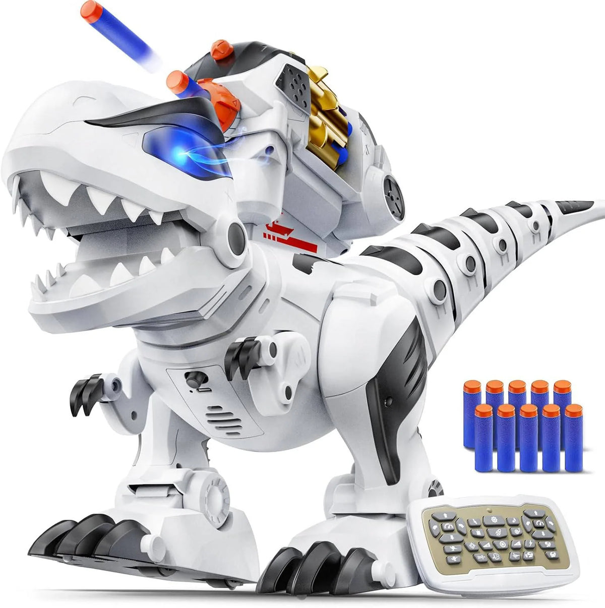Remote Control Dinosaur Programmable & Rechargeable Foam Dart Blaster