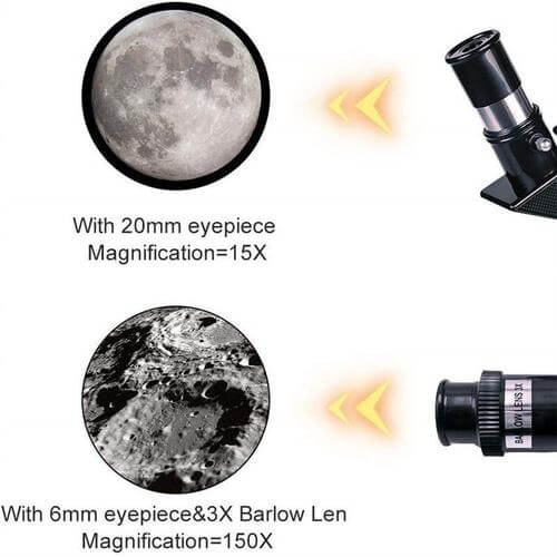 Telescope 150x Magnification Aluminum Tripod & Phone Mount