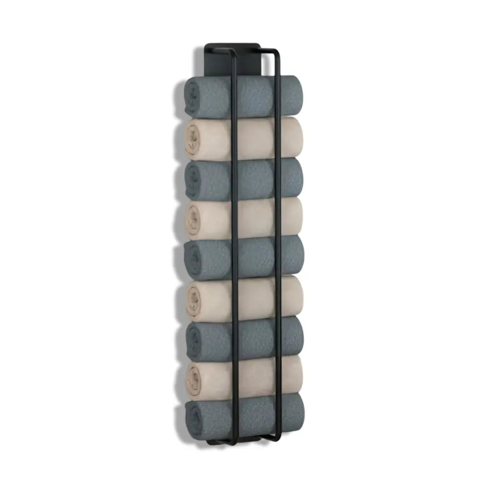 Towel Holder Wall-Mounted Open Wire Matte Black