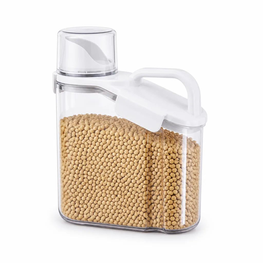 Acrylic Cereal Storage Container (Side Handle and Pouring Spout)