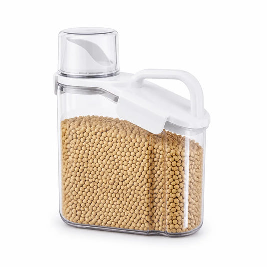 Acrylic Cereal Storage Container (Side Handle and Pouring Spout)