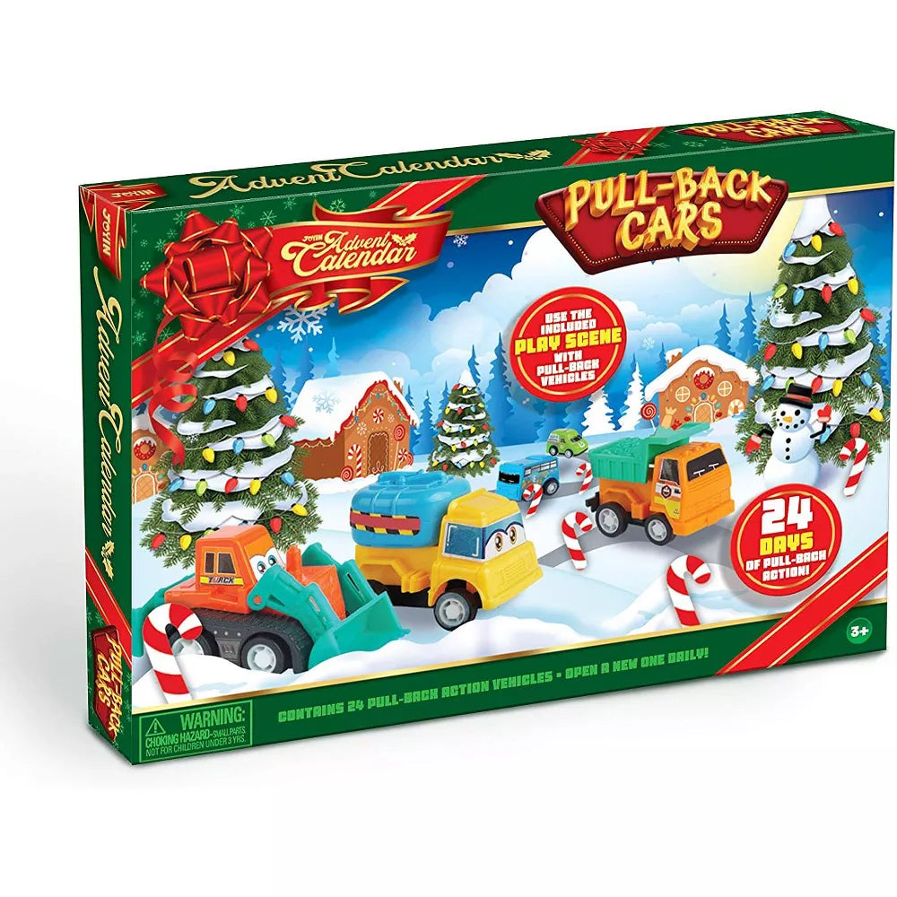 Advent Calendar Pull-Back Cars Battery-Free Set of 24