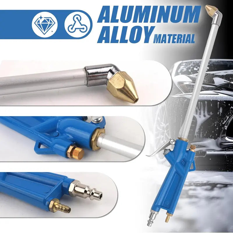 Air Blow Gun Pivot Nozzle Quick-Seal Hose