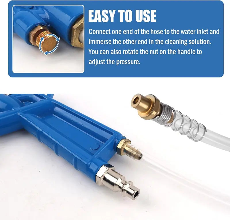 Air Blow Gun Pivot Nozzle Quick-Seal Hose