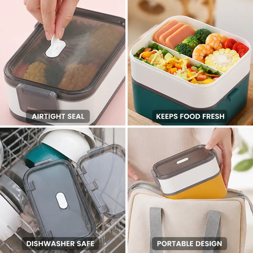 Airtight Food Container Locking Lid BPA-Free & Dishwasher-Safe