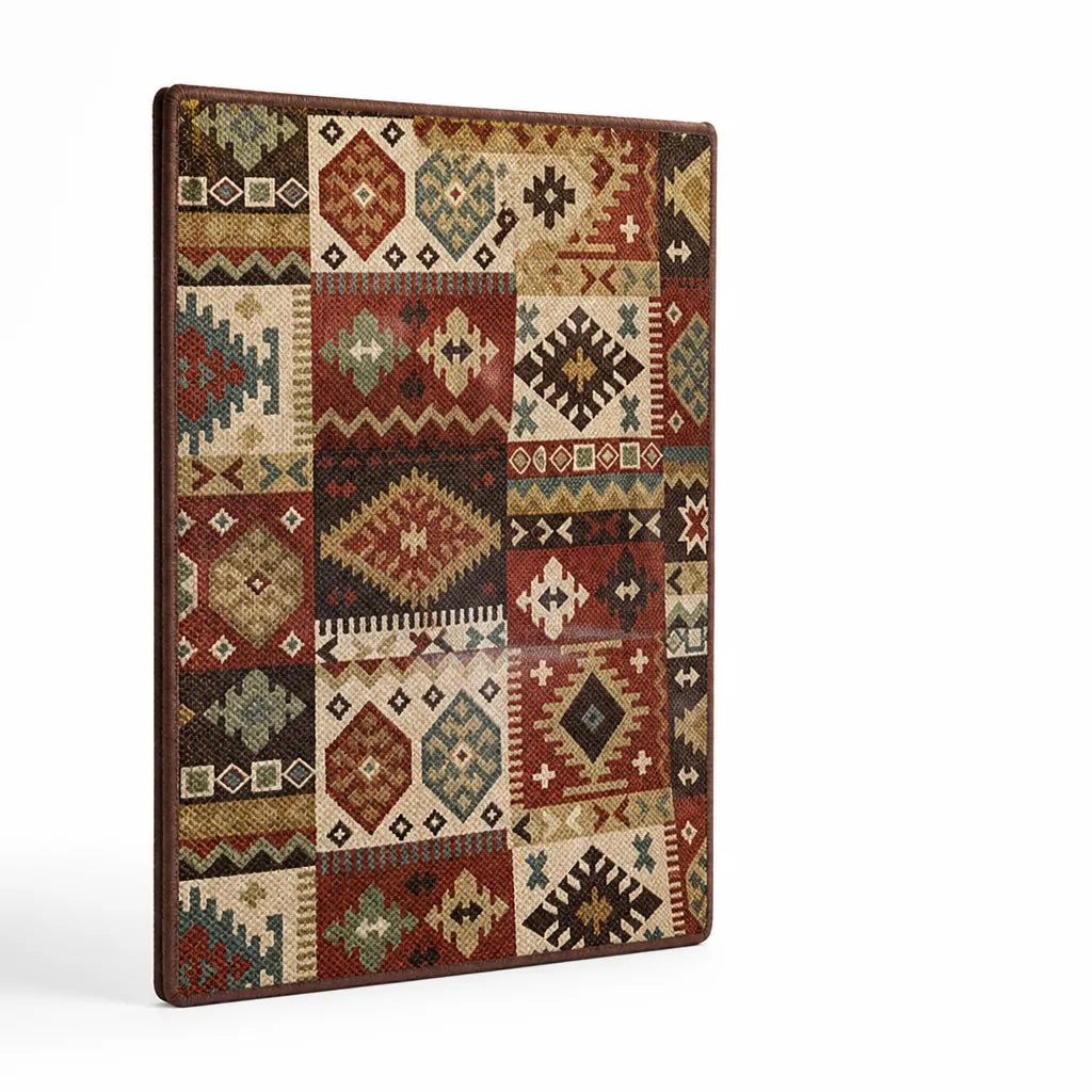 Area Rug Artisan Patchwork Stain-Resistant Soft Underfoot