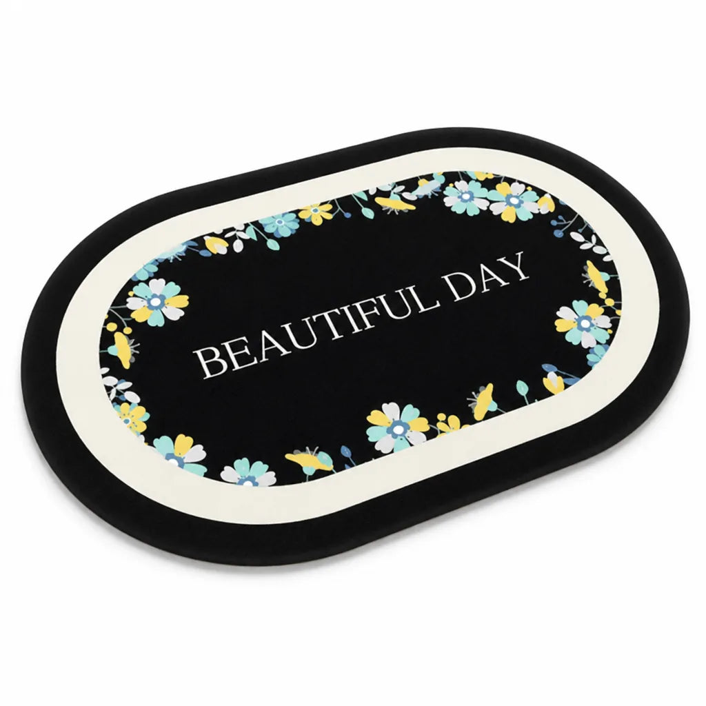 Area Rug French Country Floral Machine Washable Non-Slip