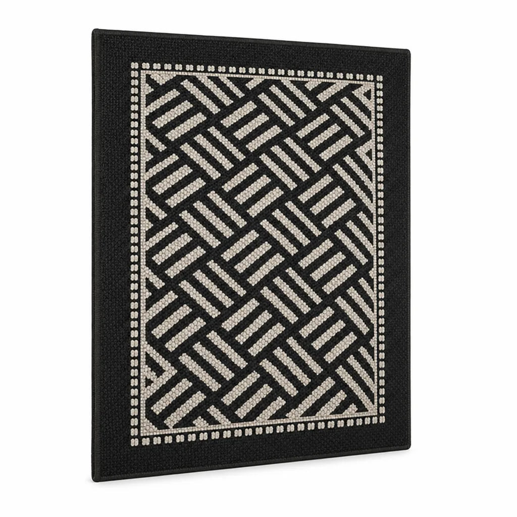 Area Rug Geometric Pattern Stain-Resistant & Non-Slip Backing