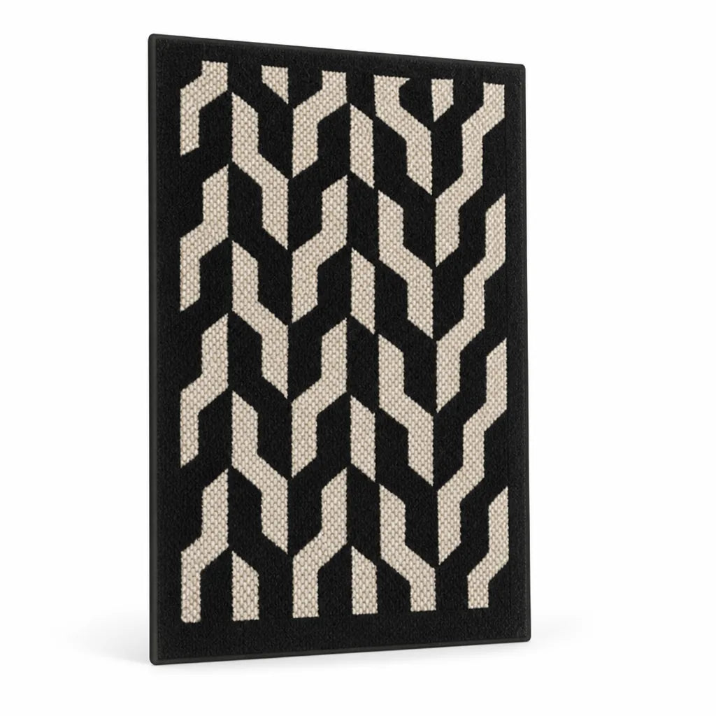 Area Rug Geometric Pattern Stain-Resistant & Non-Slip Backing