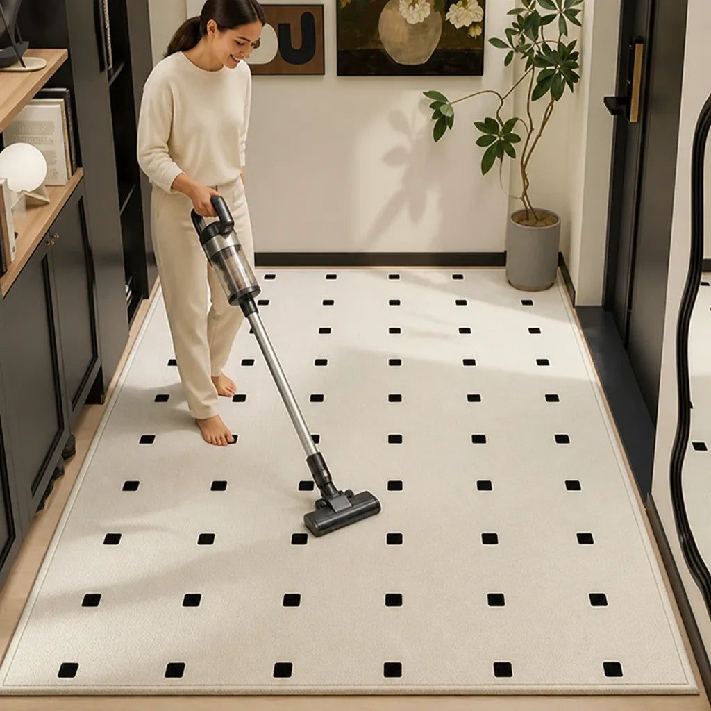Area Rug Geometric Pattern Stain-Resistant & Non-Slip Backing