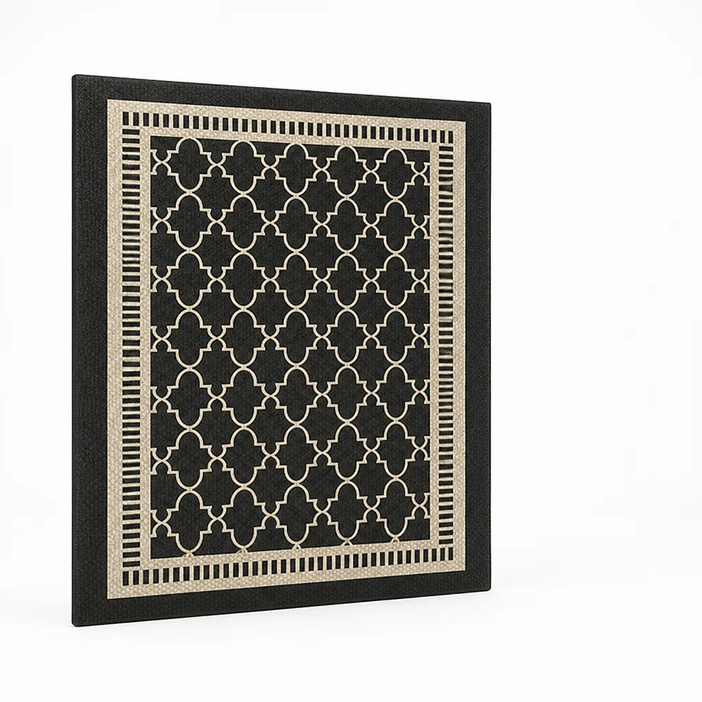 Area Rug Geometric Pattern Stain-Resistant & Non-Slip Backing