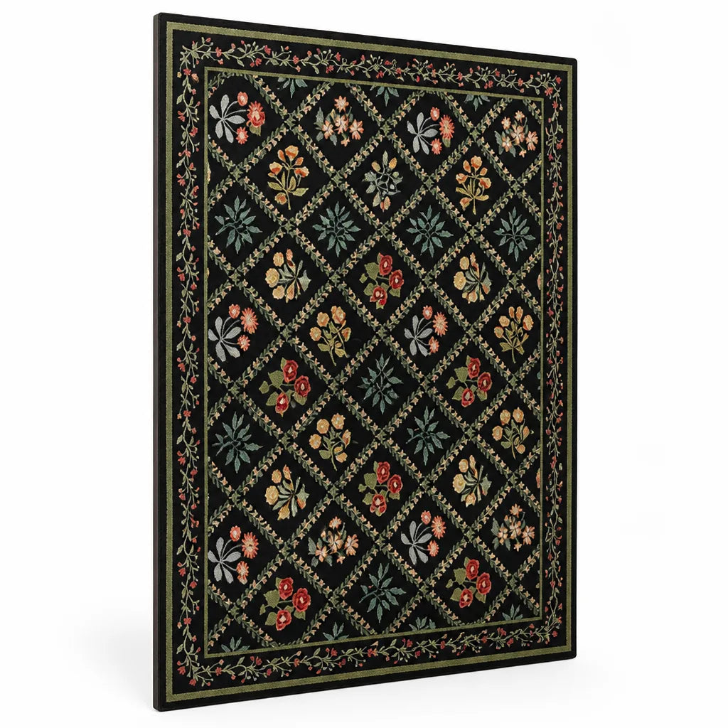 Area Rug Handcrafted Persian Floral Plush Easy Care