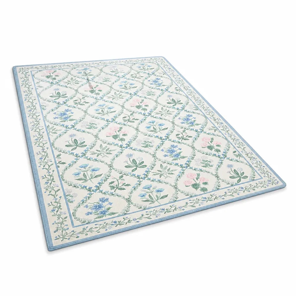 Area Rug Handcrafted Persian Floral Plush Easy Care