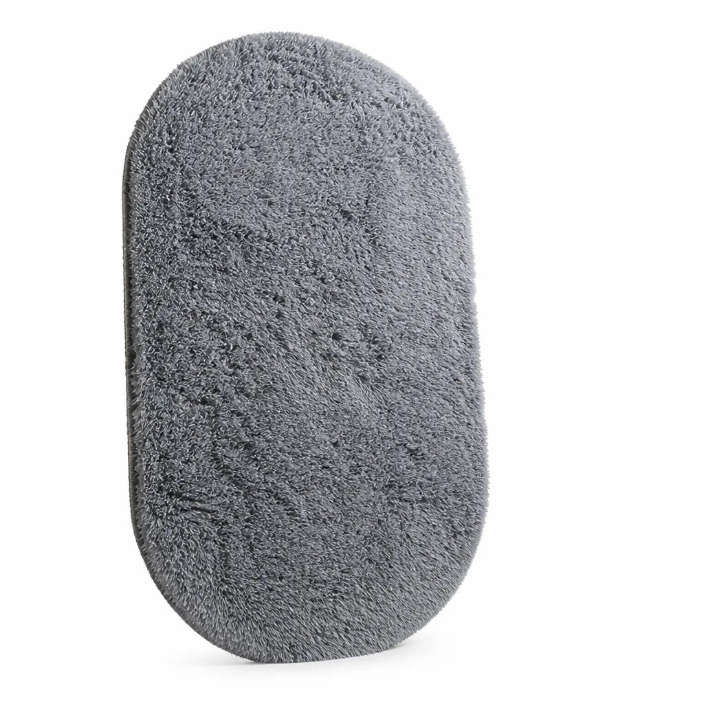 Area Rug High-Pile Plush Oval Easy Care