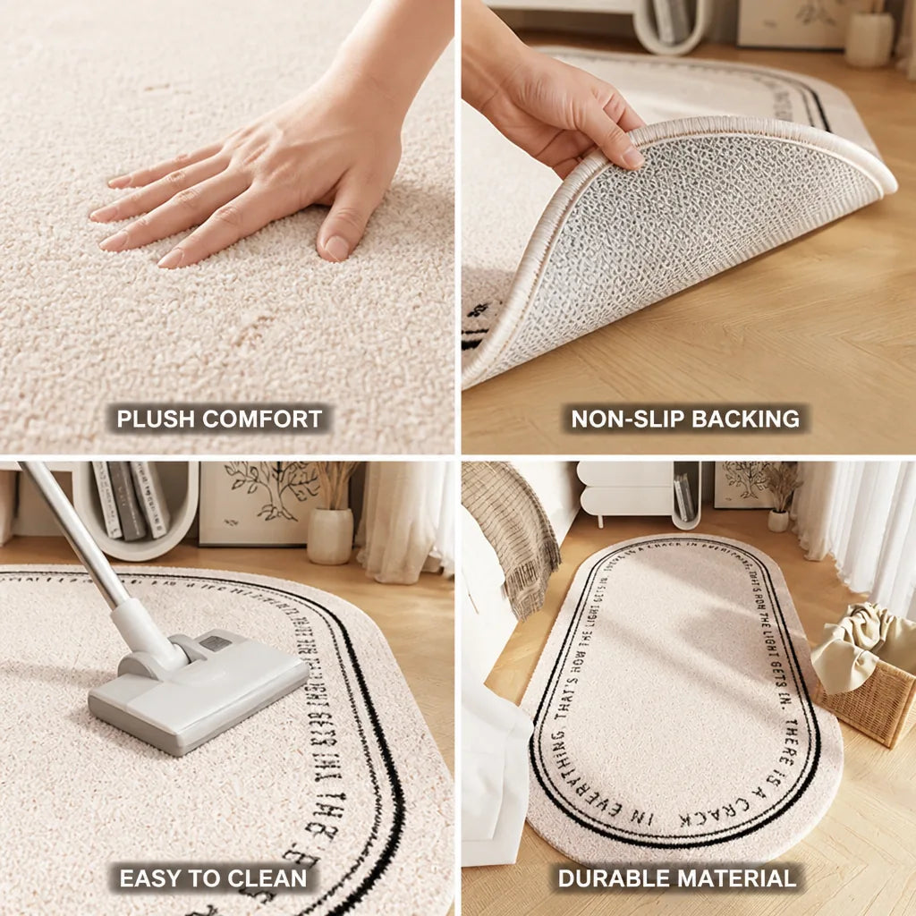 Area Rug Modern Abstract Plush & Non-Slip Backing