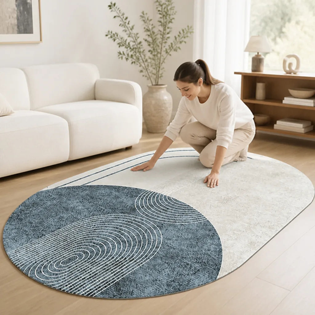 Area Rug Modern Abstract Soft Plush Easy Care