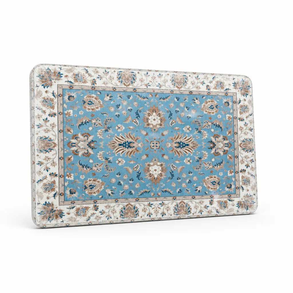 Area Rug Persian Medallion Flat-Weave Low-Profile