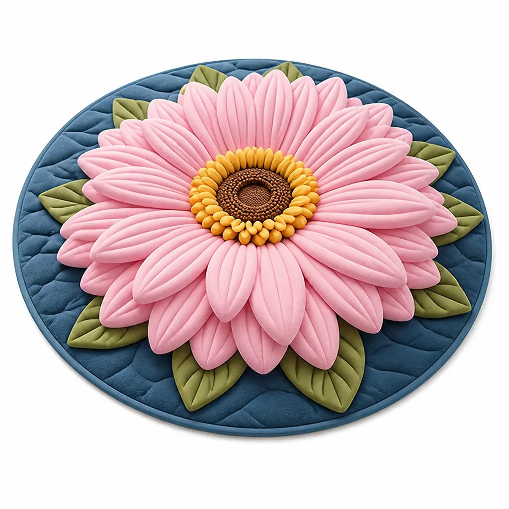 Area Rug Plush Floral Durable & Easy Clean
