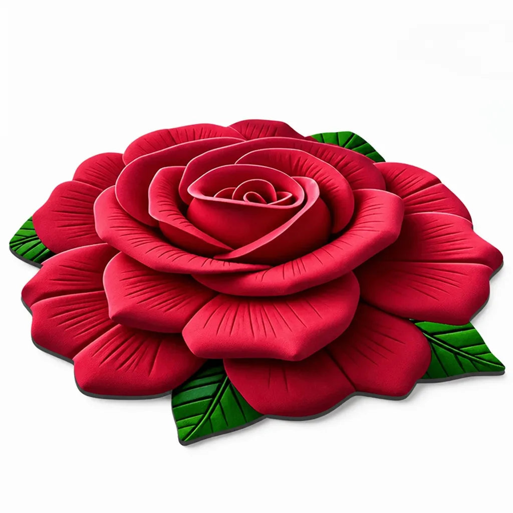 Area Rug Plush Floral Durable & Easy Clean