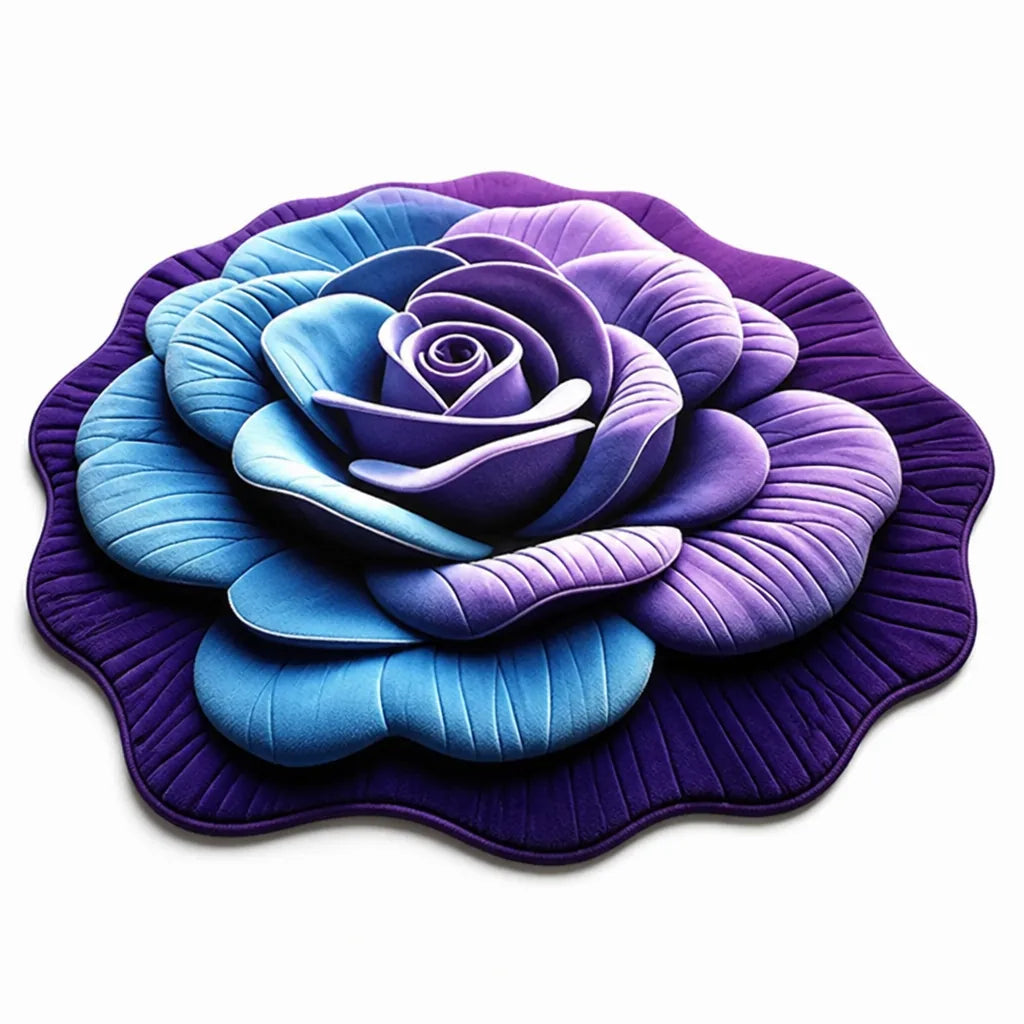 Area Rug Plush Floral Durable & Easy Clean